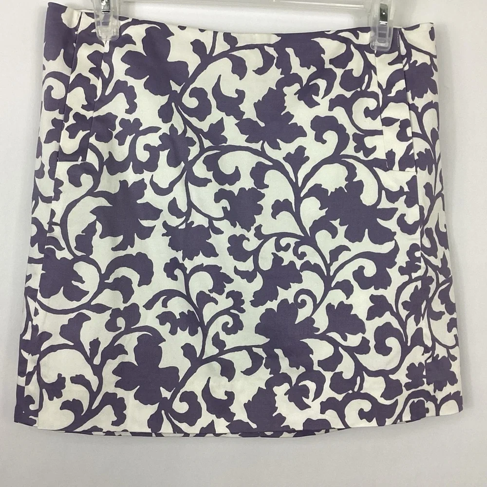 J. Crew Printed Cotton Sateen Skirt Size 4